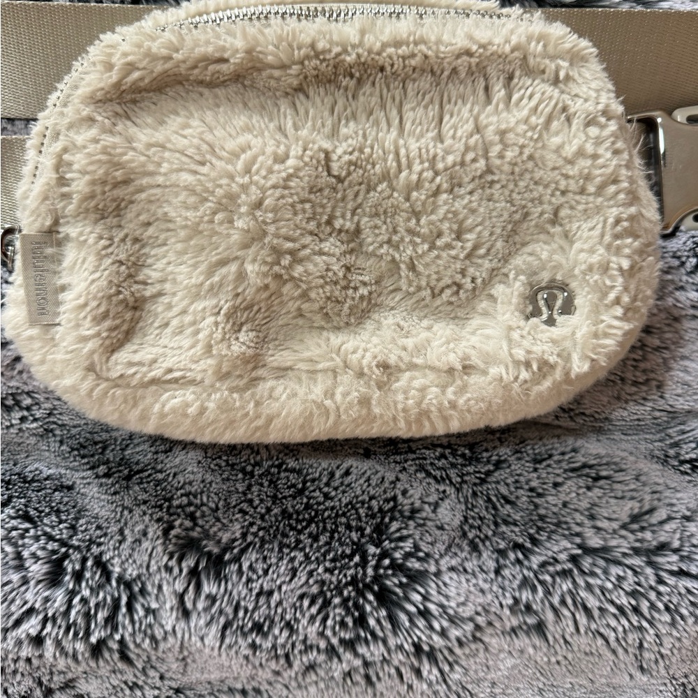 lululemon athletica Cream Fleece Crossbody Bag
